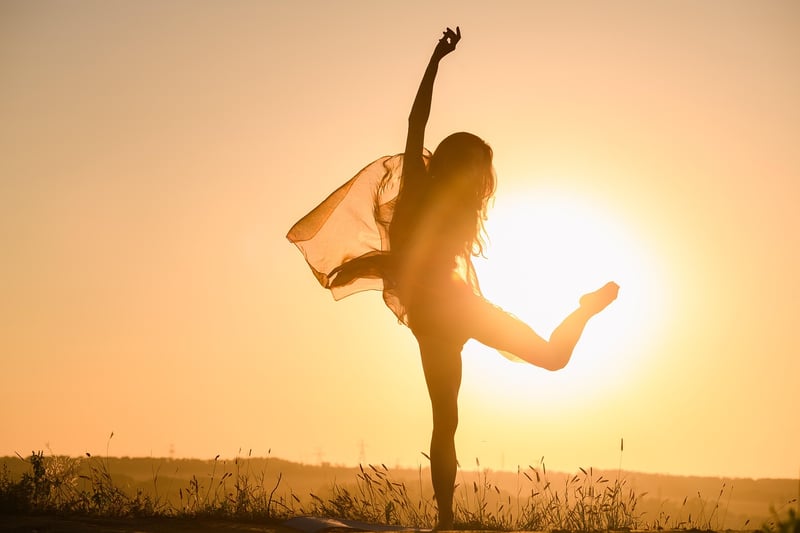 Woman practicing yoga in nature
